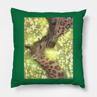 Giraffe Mom and Baby Pillow