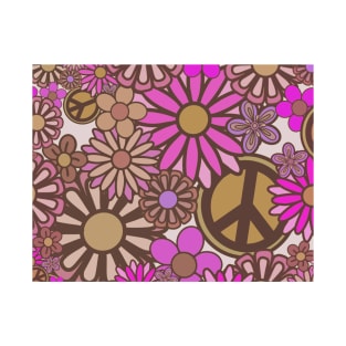 Brown flower power T-Shirt