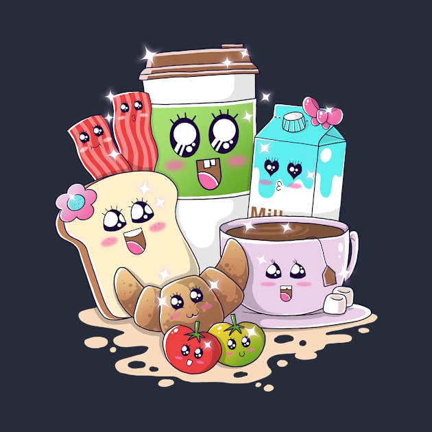 Kawaii Breakfast by GODZILLARGE