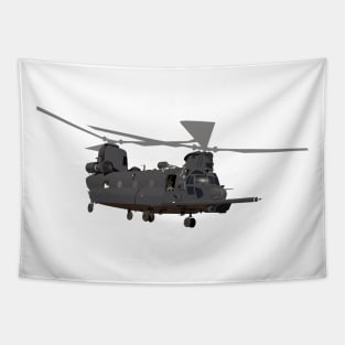 Military MH-47 Chinook Helicopter Tapestry