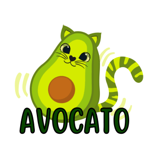 Avocato Cute and Funny Avocado Cat Pun T-Shirt