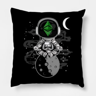 Astronaut ETH Ethereum Classic Coin To The Moon Crypto Token Cryptocurrency Wallet Birthday Gift For Men Women Kids Pillow