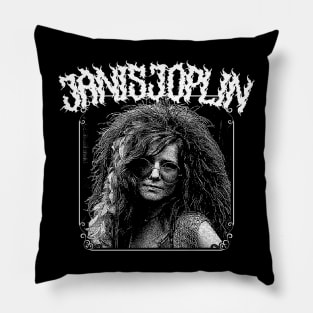 Janis Joplin Metal Style Pillow