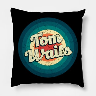 Graphic Tom Name Retro Vintage Circle Pillow