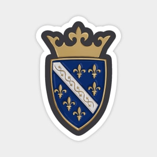 BOSNIAN ROYALTY v1 with crown (Bosnian Kingdom, Kraljevina Bosna) Magnet