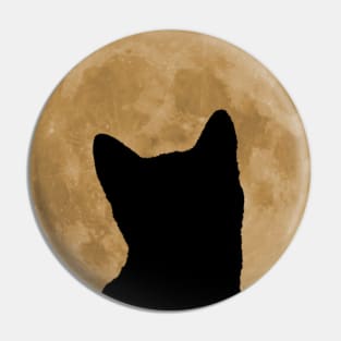 Cat on the Moon Pin