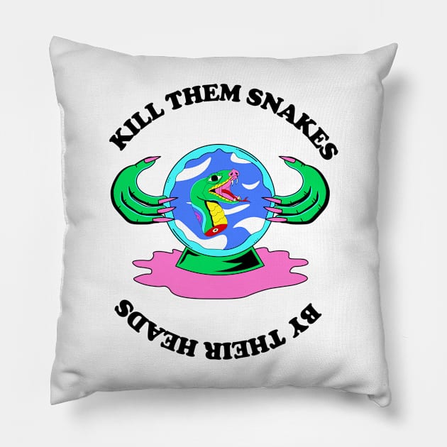 Kill Snakes by the Head Pillow by Siklop