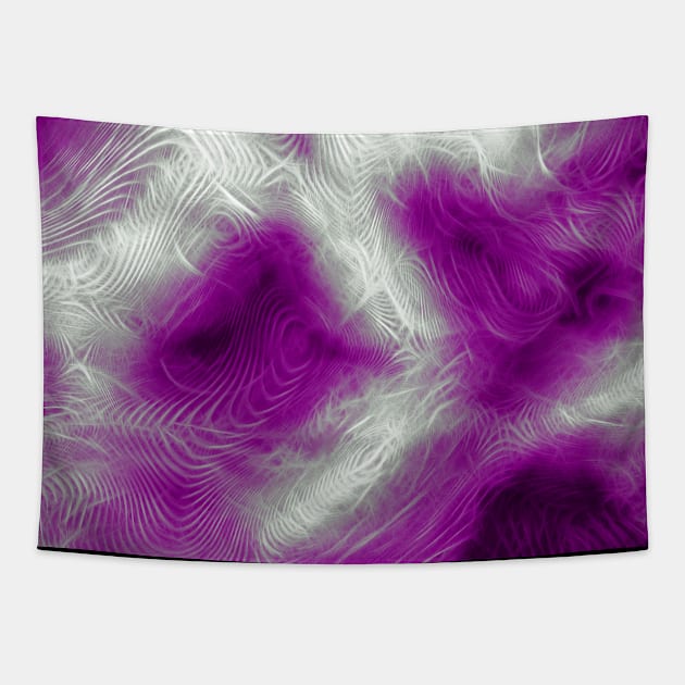Asexual Pride Abstract Fractal Fog Tapestry by VernenInk