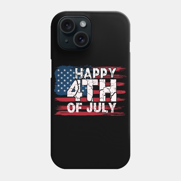 Happy 4th july Phone Case by peace and love