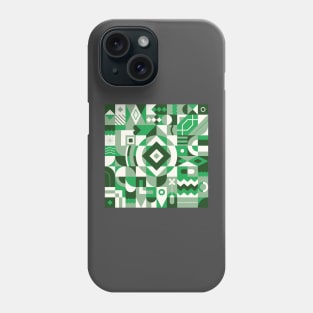 Green geometric pattern Phone Case