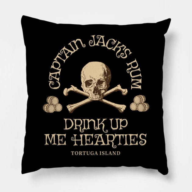 Drink up me hearties Pillow by Polynesian Vibes