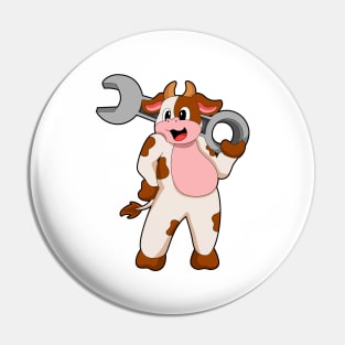 Cow as Mechanic with Wrench Pin