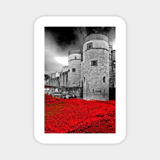 Tower of London Red Poppies England Magnet