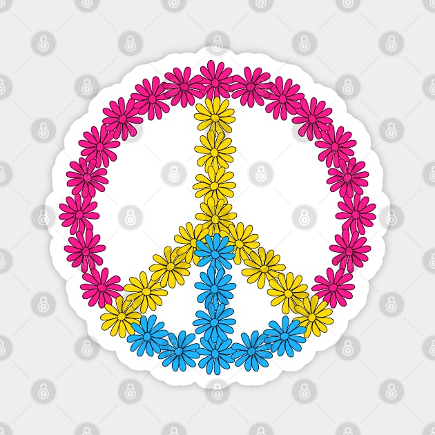 Pansexual Flowery Peace Magnet by Pridish