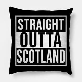 Straight Outta Scotland - Gift for  From Scotland in Scottish Scotland Flag Pillow