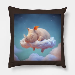 rhino baby dreams Pillow