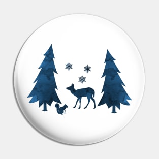 Winter Silhouette Pin