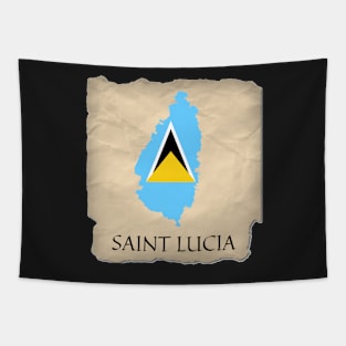 Saint Lucia Map Tapestry