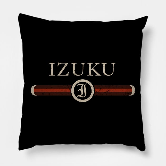 Proud Name Izuku Distressed Anime Gifts Vintage Styles Pillow by Beautiful Giant Spider