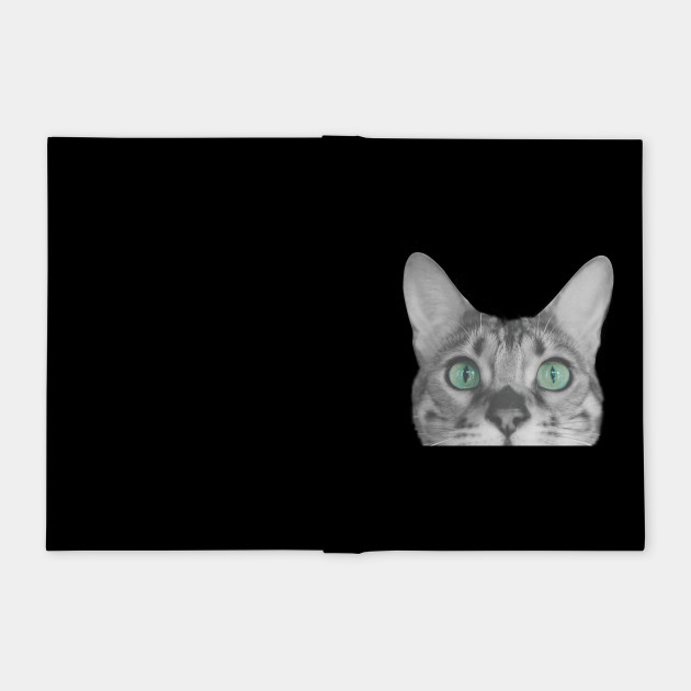 Crazy Reallife Cat Head With Green Eyes Cat Carnets Teepublic Fr