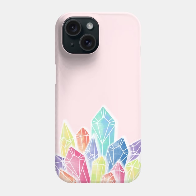 Crystals Pink Phone Case by PrintablesPassions