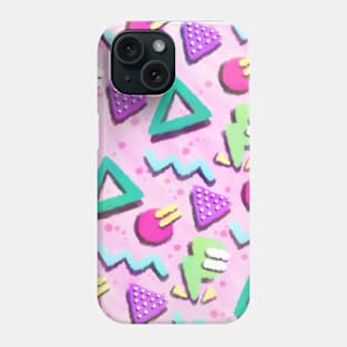 Pastel Pink 80s Print Pattern Phone Case