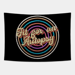 vintage circle line color Fit for an Autopsy Tapestry