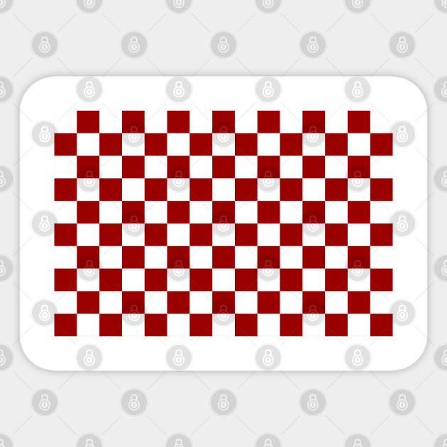 Crimson And White Colors Checker Pattern Digital Design Alabama