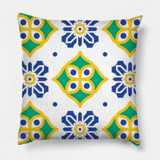 Azulejo #20- vector Portuguese Moorish pattern Pillow