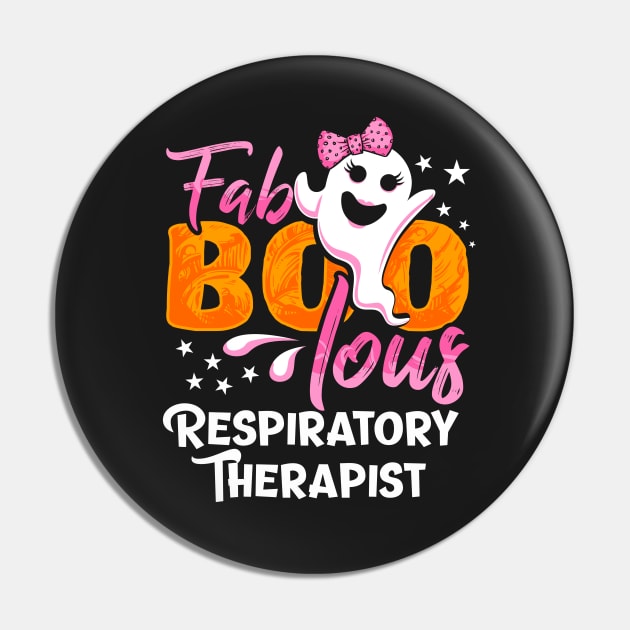 FaBOOlous Respiratory Therapist Halloween Pin by BDAZ