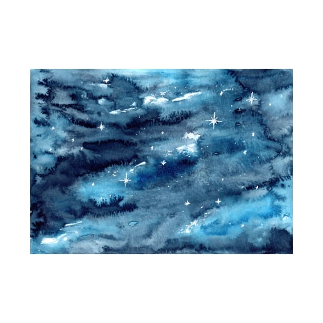 Galaxy starry sky blue by Kunst und Kreatives