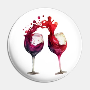 Red wine glasses Pin