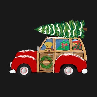 Christmas Woody Wagon- Bringing Home the Xmas Tree T-Shirt