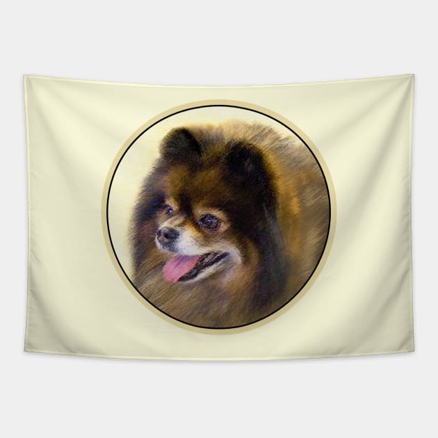 Pomeranian (Black and Tan) Tapestry by Alpen Designs