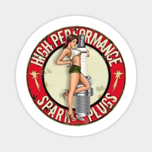 High Performance Spark Plugs - Pin Up Girl Magnet