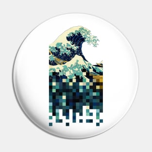 Kanagawa in Pixels Pin