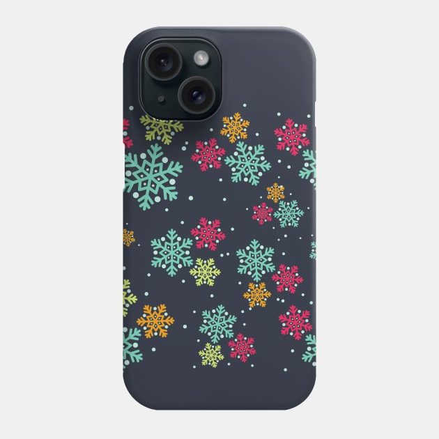 Snowflakes patter Phone Case by AndArte