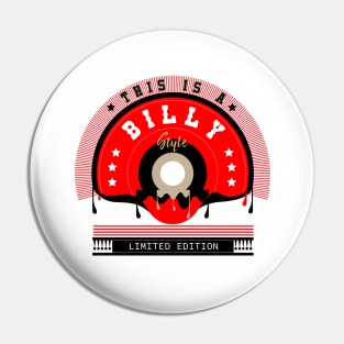 Billy Name Style design Pin