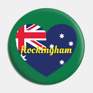 Rockingham WA Australia Australian Flag Heart Pin