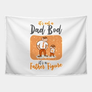 Dad Bod | Dim Gray And Orange Text Funny Dad Tapestry