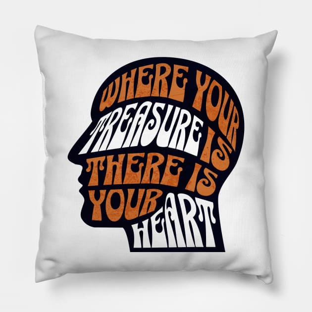Head and heart Pillow by Safarichic