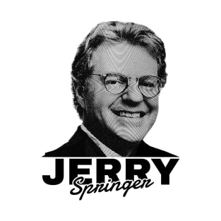 Jerry Springer - black radial style T-Shirt