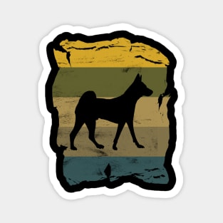 Basenji Distressed Vintage Retro Silhouette Magnet