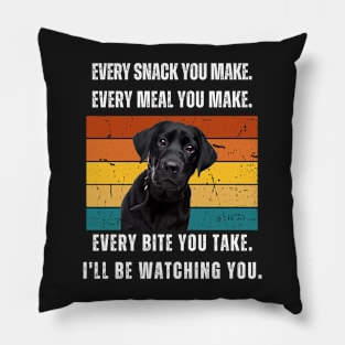 Every snack you make. Labrador retro theme Pillow