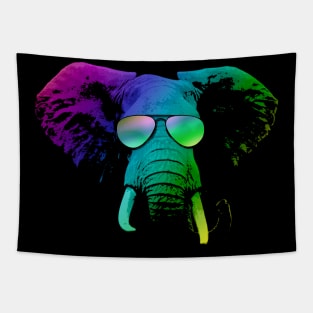 Cool DJ Elephant With Sunglasses Tapestry