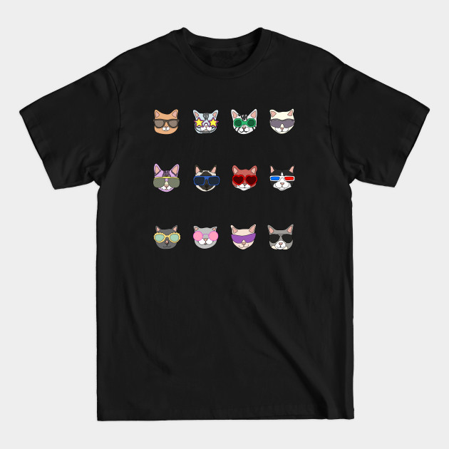 Disover Sunglasses Cats Stickers - Cats - T-Shirt