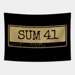 Aliska text black retro - Sum 41 Tapestry