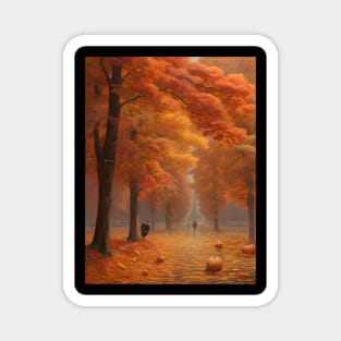 Autumn leaf falls photography Magnet