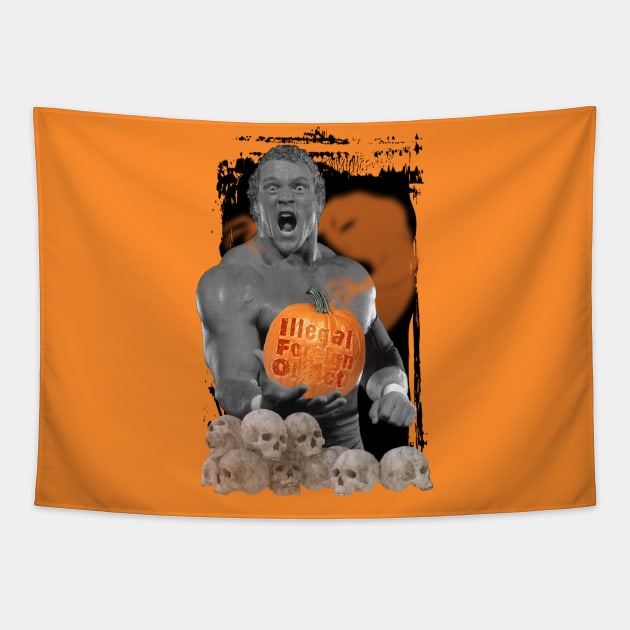 Illegal Foreign Object Halloween Tapestry by ifowrestling