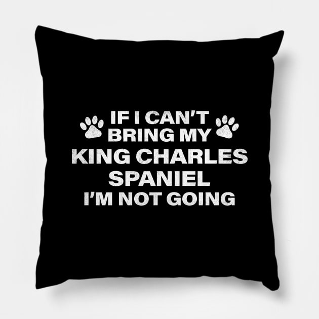 King Charles Spaniel Dog Paws Design Pillow by MapYourWorld